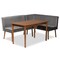 Baxton Studio Dining Nook, 47.25 W, 27.75 H, Wood, Grey/Walnut Brown 214-11960-9305-ZORO - alternate 3